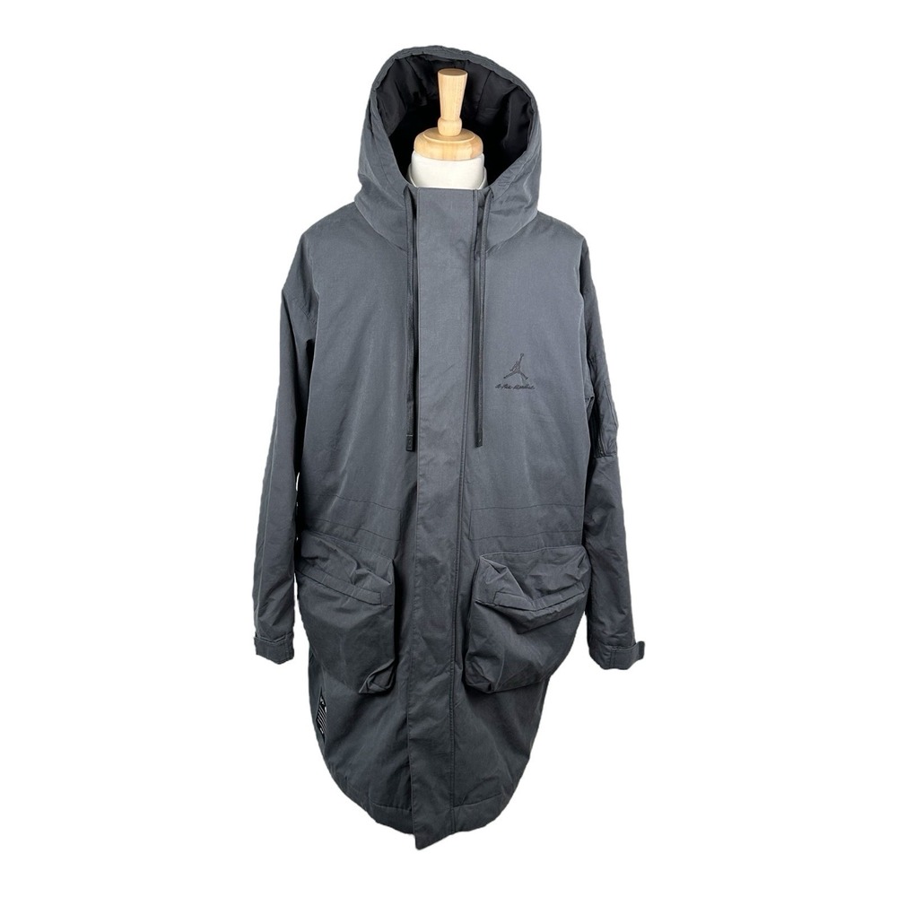 Air Jordan X A Ma Maniére Parka‎ Black/Medium Ash Hooded Size Men's 2XL XXL